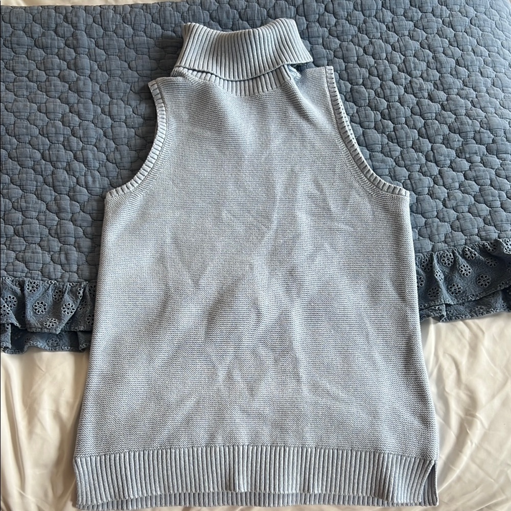 J. Crew Light Blue Ribbed Sweater